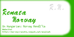 renata morvay business card